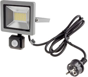 LED-Fluter SlimLine "CTF-SLT30 PIR", 30W, IP44, 2960lm, 4200K, Bewegungsmelde