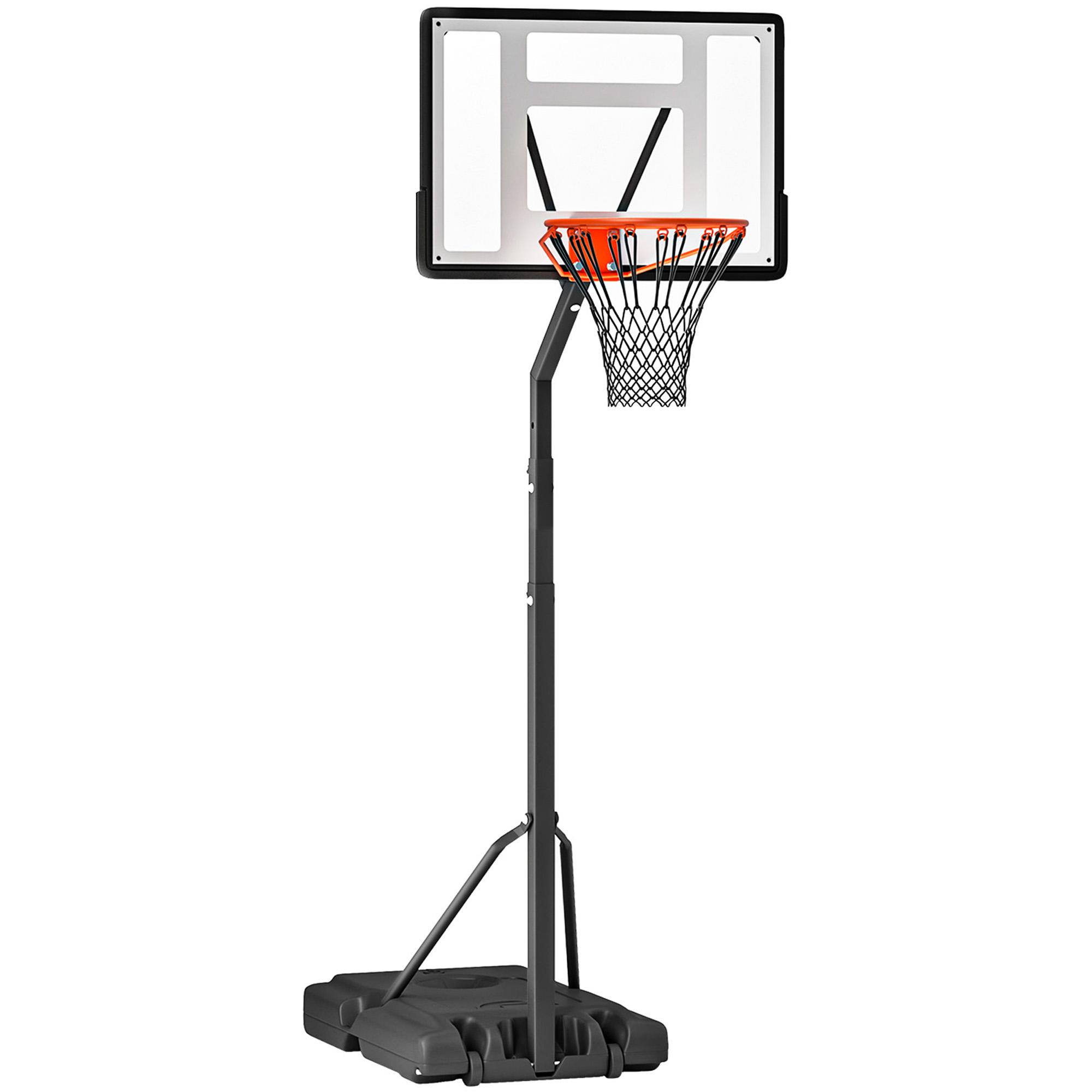 Basketballkorb Outdoor mit Ständer, 255-305cm Höhenverstellbar Basketballständer mit Rollen, Basketball-Backboard Ständer, Basketballanlage, Stahl Basketballkorb Outdoor mit Ständer, 255-305cm Höhenverstellbar Basketballständer mit Rollen, Basketball-Backboard Ständer, Basketballanlage, Stahl