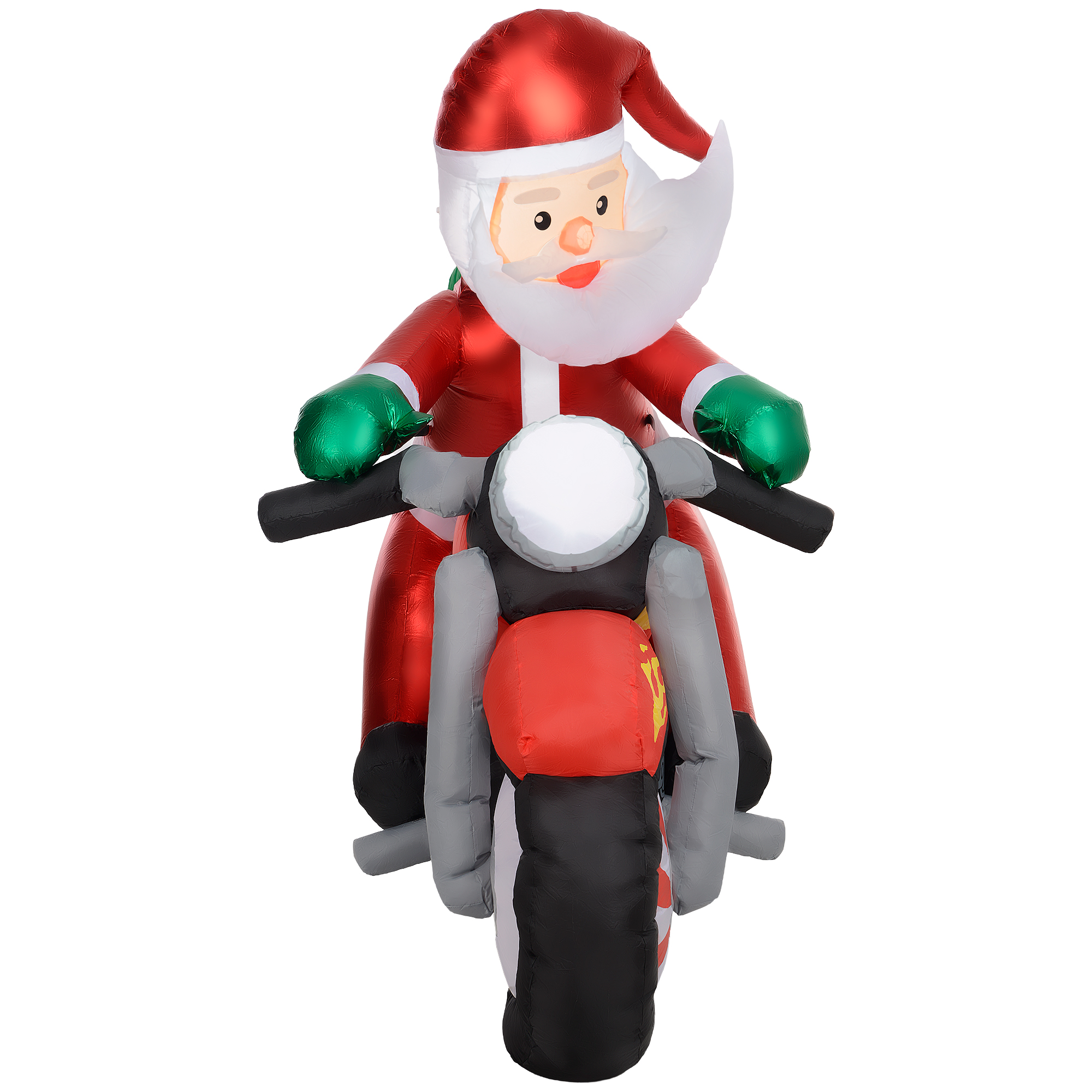Weihnachtsmann auf Motorrad, Gartendeko, LEDs, aufblasbar, wetterfest, 180 x 95 x 170 cm Weihnachtsmann auf Motorrad, Gartendeko, LEDs, aufblasbar, wetterfest, 180 x 95 x 170 cm