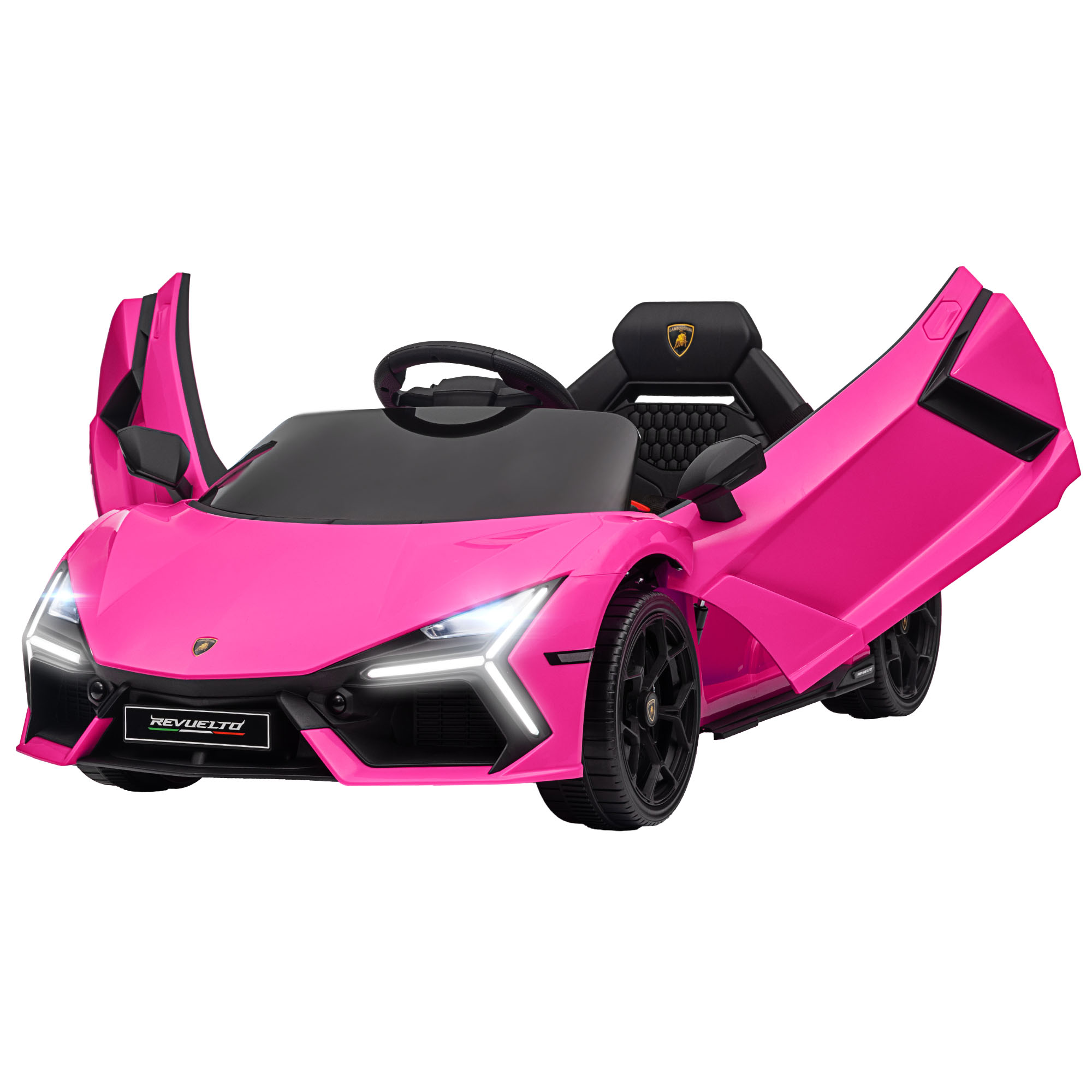 Elektroauto für Kinder von 3-5 Jahren, sanfter Antrieb, fernsteuerbar, mit Hupe, Kunststoff und Metall, Rosa