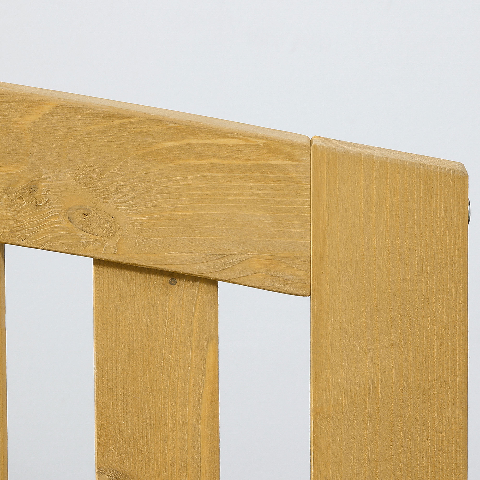 2-Sitzer Gartenbank Holz, wetterfest Sitzbank, Gartenmöbel mit Rückenlehnen, 240 kg belastbar 140 x 50 x 85 cm, Orange