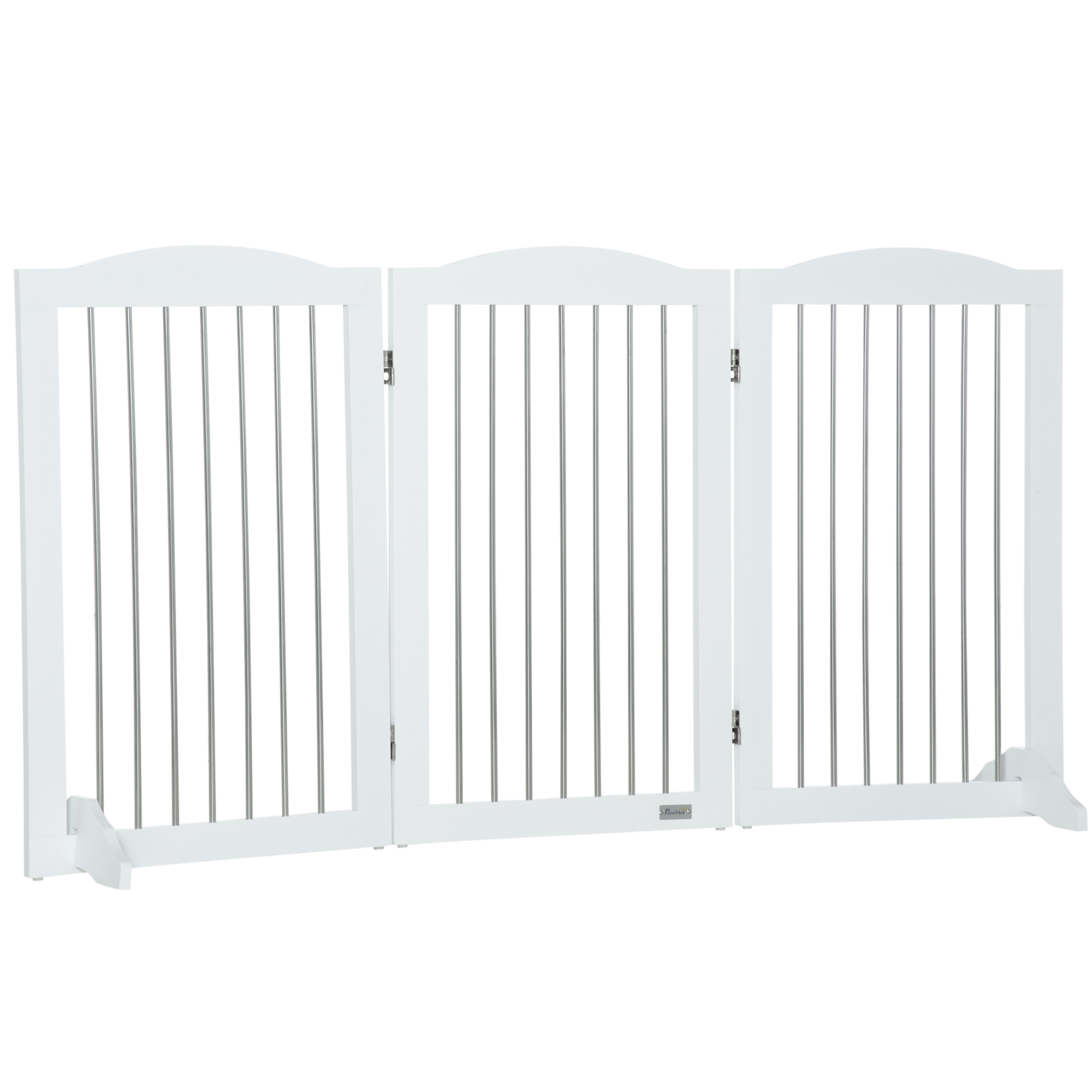 Hunde-Absperrgitter, klappbar, anpassbare Form, für Hunde bis 20 kg, 154 x 80 x 30 cm, Weiß