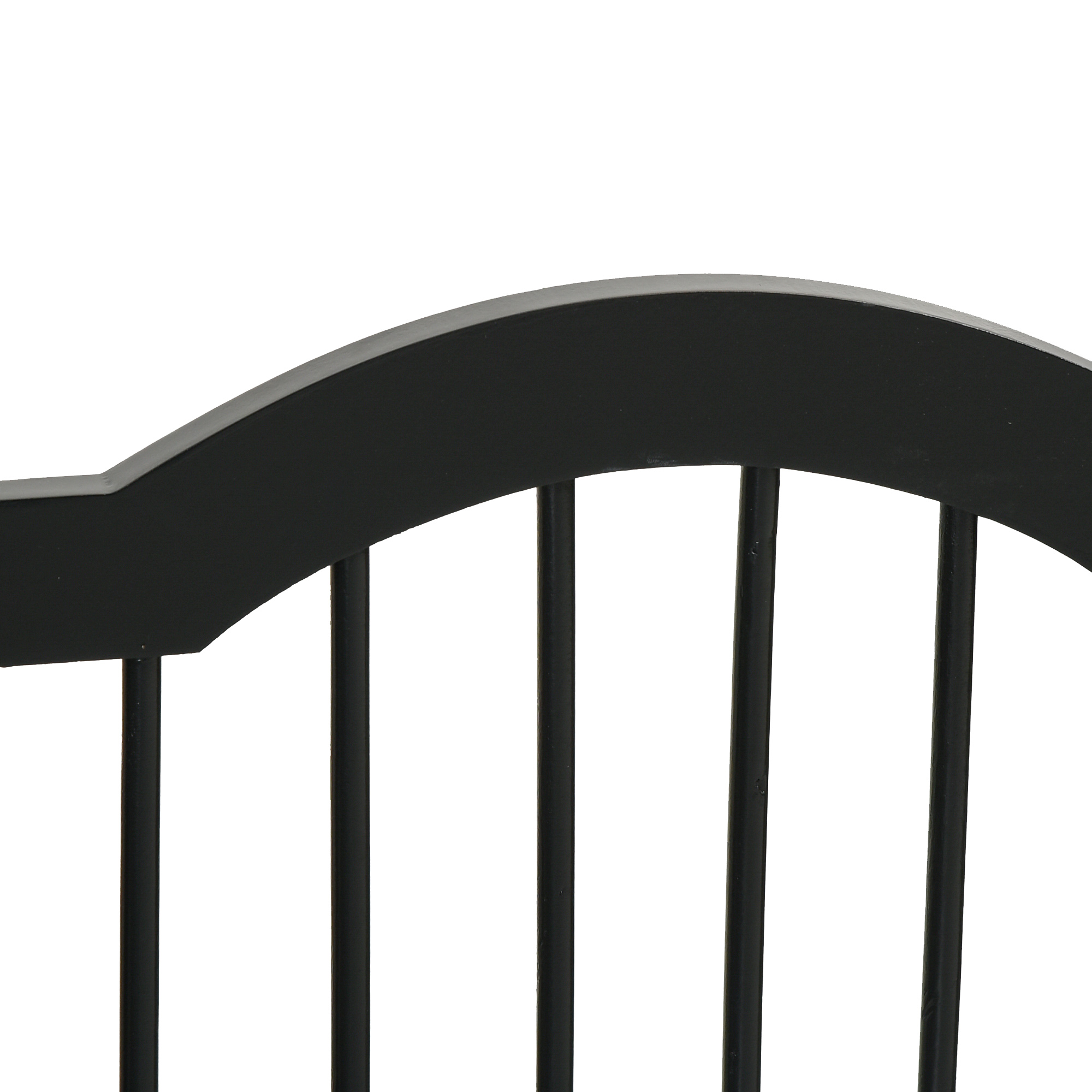 Absperrgitter Hund 3-teilig, 154,5 x 61 cm Faltbar Hundegitter mit Tür, Türschutzgitter mit 2 Stützfüßen, Freistehend Treppengitter für Küche, Flur, Schwarz