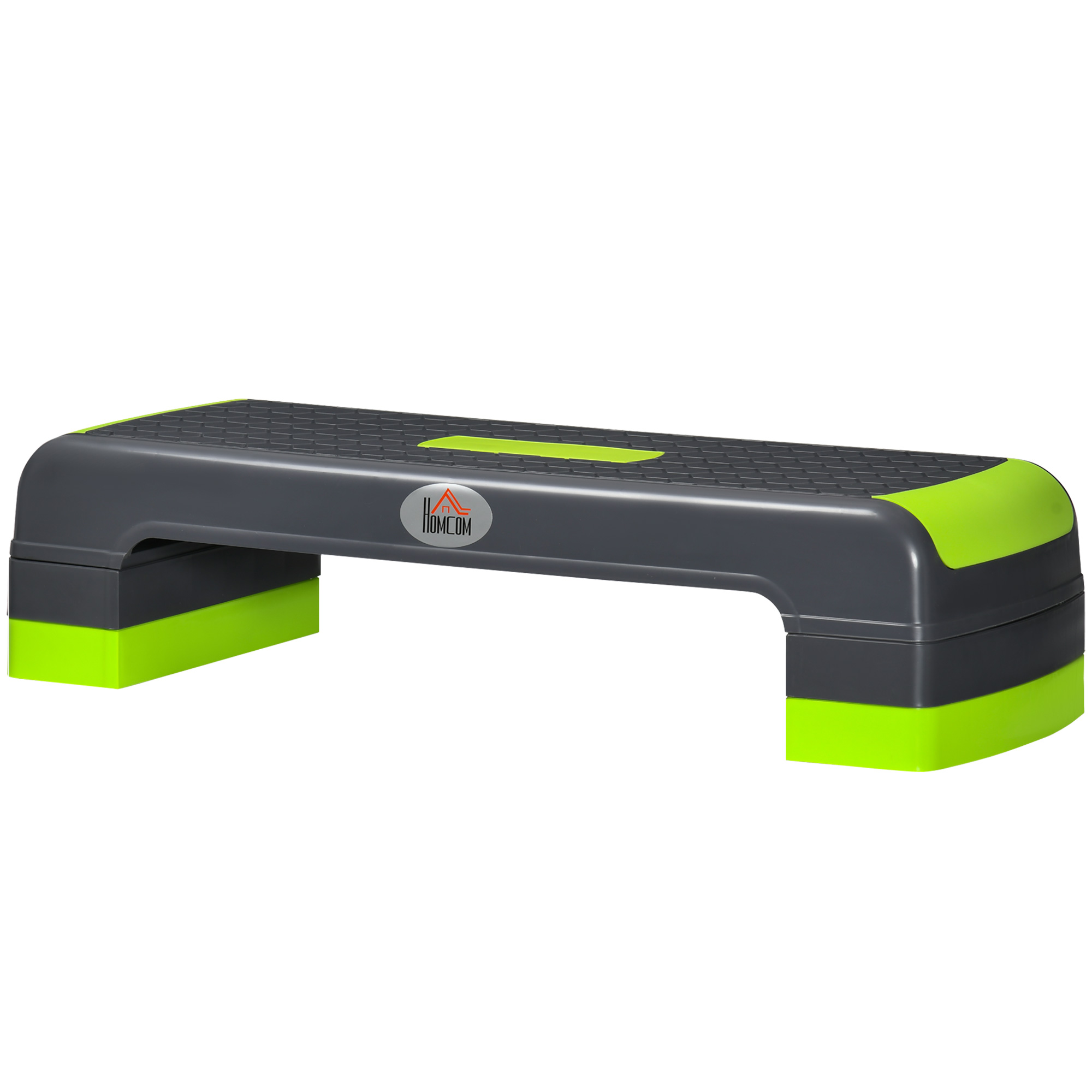 Aerobik-Stepper, 3-stufig höhenverstellbar, bis 150 kg, 78 x 28 x 20 cm, Grau/Grün Aerobik-Stepper, 3-stufig höhenverstellbar, bis 150 kg, 78 x 28 x 20 cm, Grau/Grün