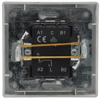 DELPHI Taster mit Namensschild / 0-250V~/ 10A, inkl. Rahmen, UP, silber