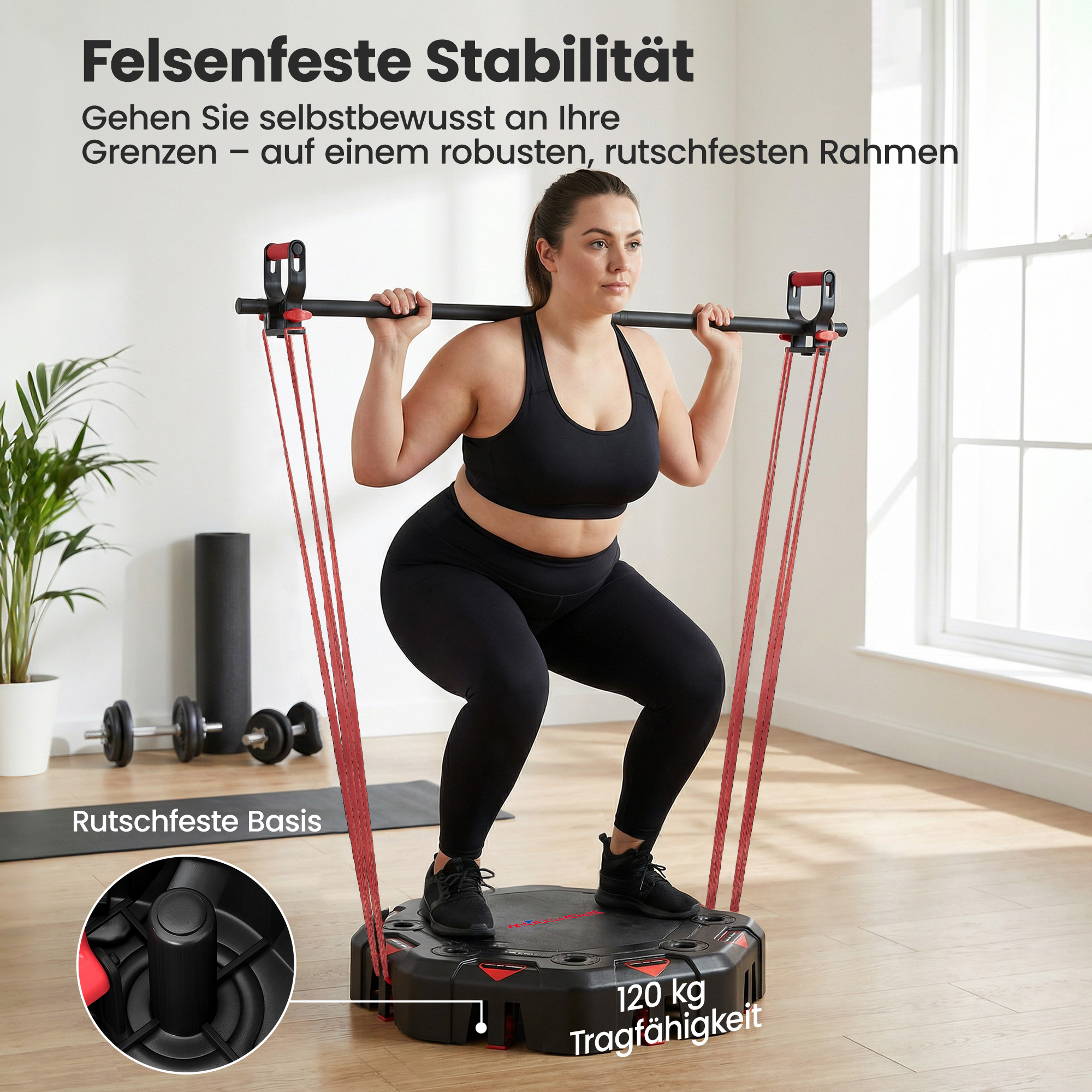 Liegestützbrett 7-in-1 Verstellbares Push Up Board mit Widerstandsbändern Rollen Türanker, Faltbar