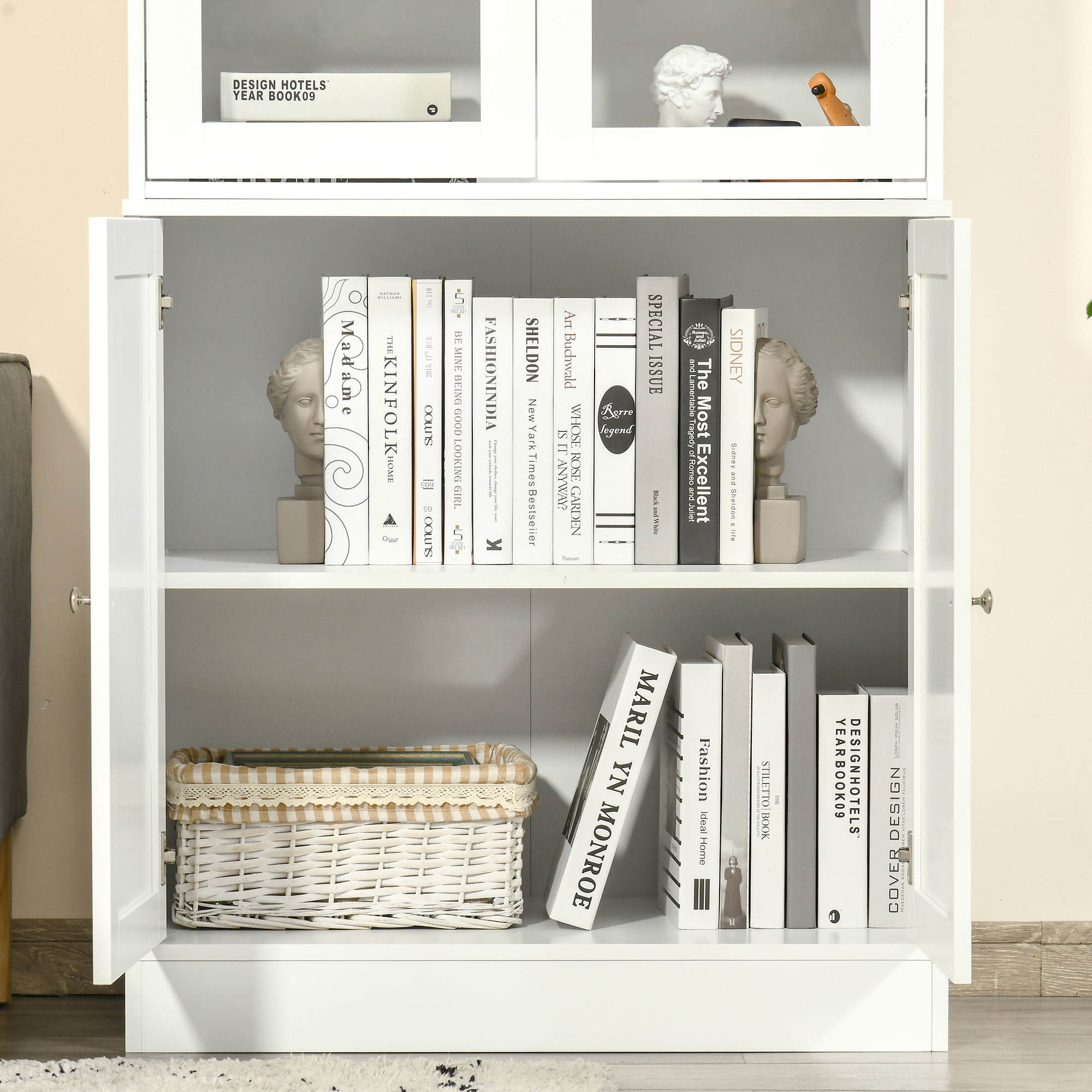 Bücherregal Wandregal Regal, 2 Regale, 76 cm x 40 cm x 178,5 cm, Weiß