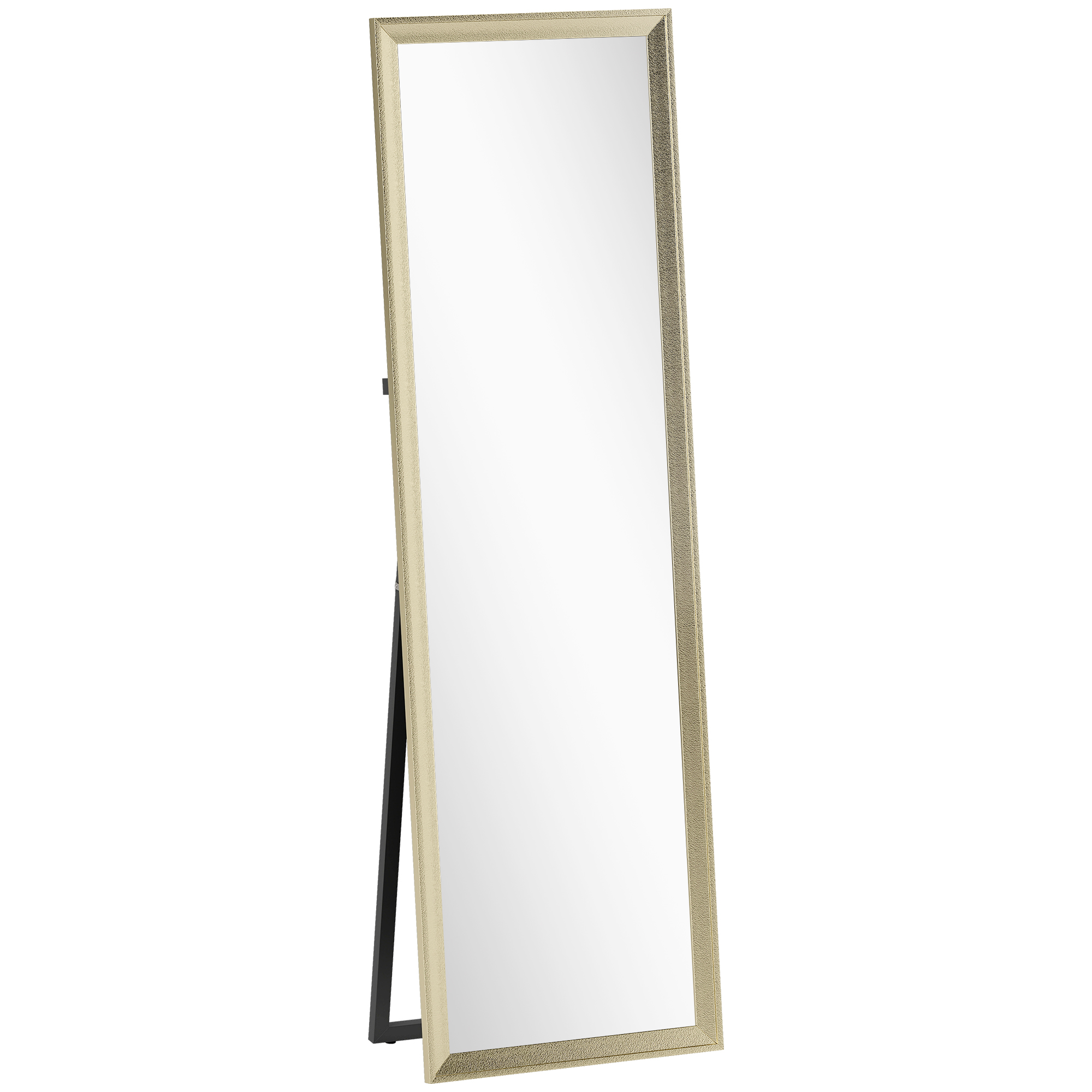 Ganzkörperspiegel, flexibel platzierbar, 160 x 50 cm, Goldton Ganzkörperspiegel, flexibel platzierbar, 160 x 50 cm, Goldton