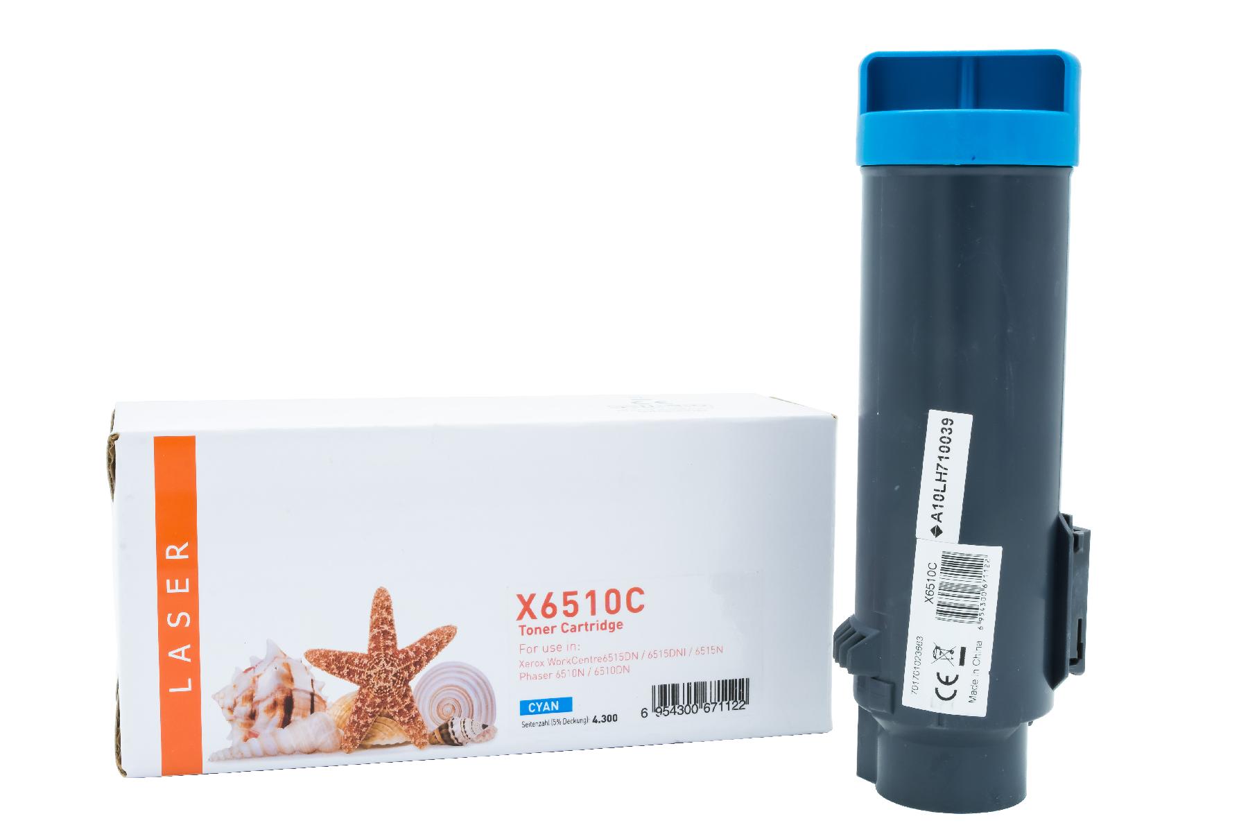 PHASER6510CHC alternativ Toner cyan für Xerox / 106R03690 / 4.300 Seiten