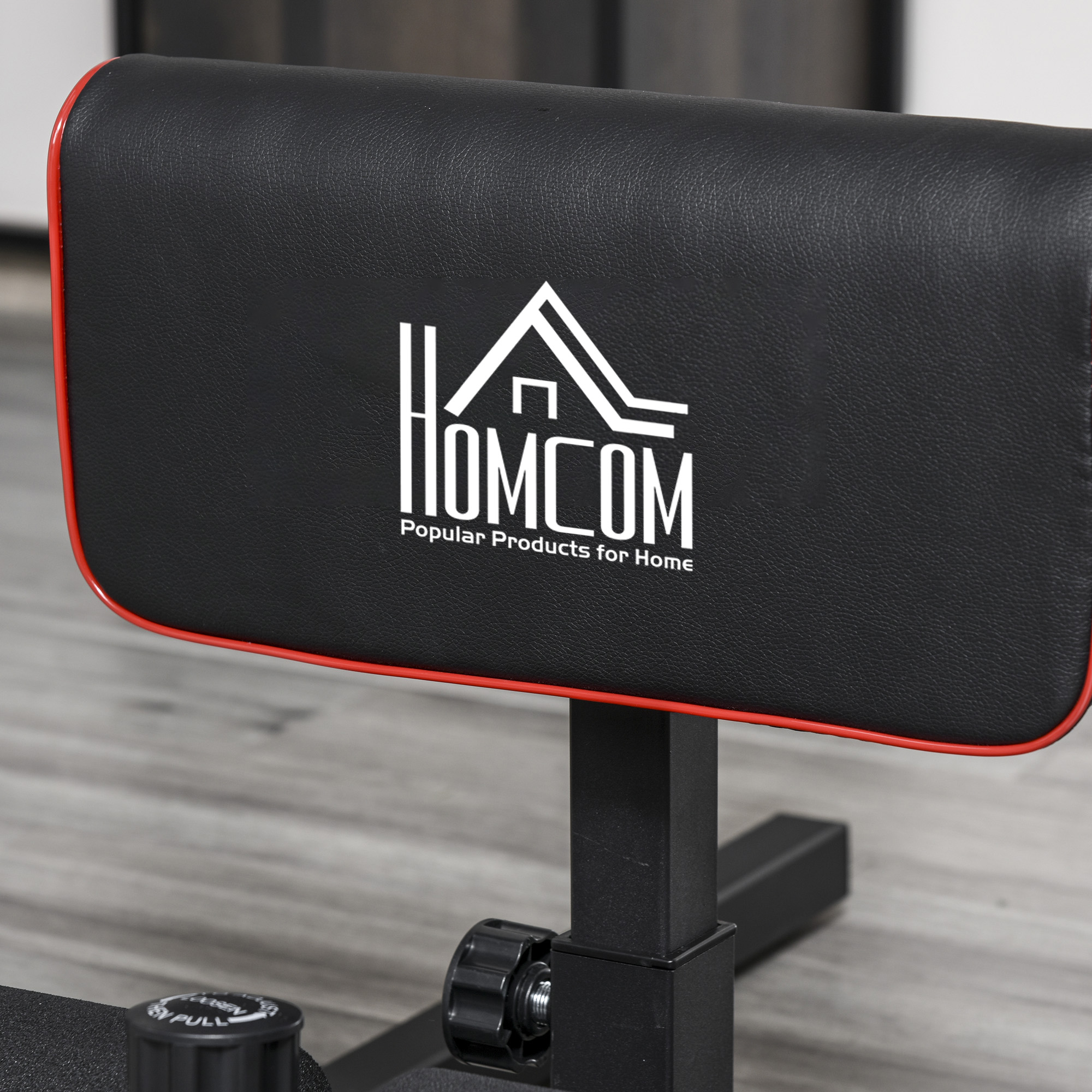 Sissy Squat Kniebeugentrainer Beintrainer Bauch-Gesäß-Trainer 3 in 1 Trainer verstellbar bis 120 kg Stahl Schwarz 50 x 97 x (44,5-56,5) cm