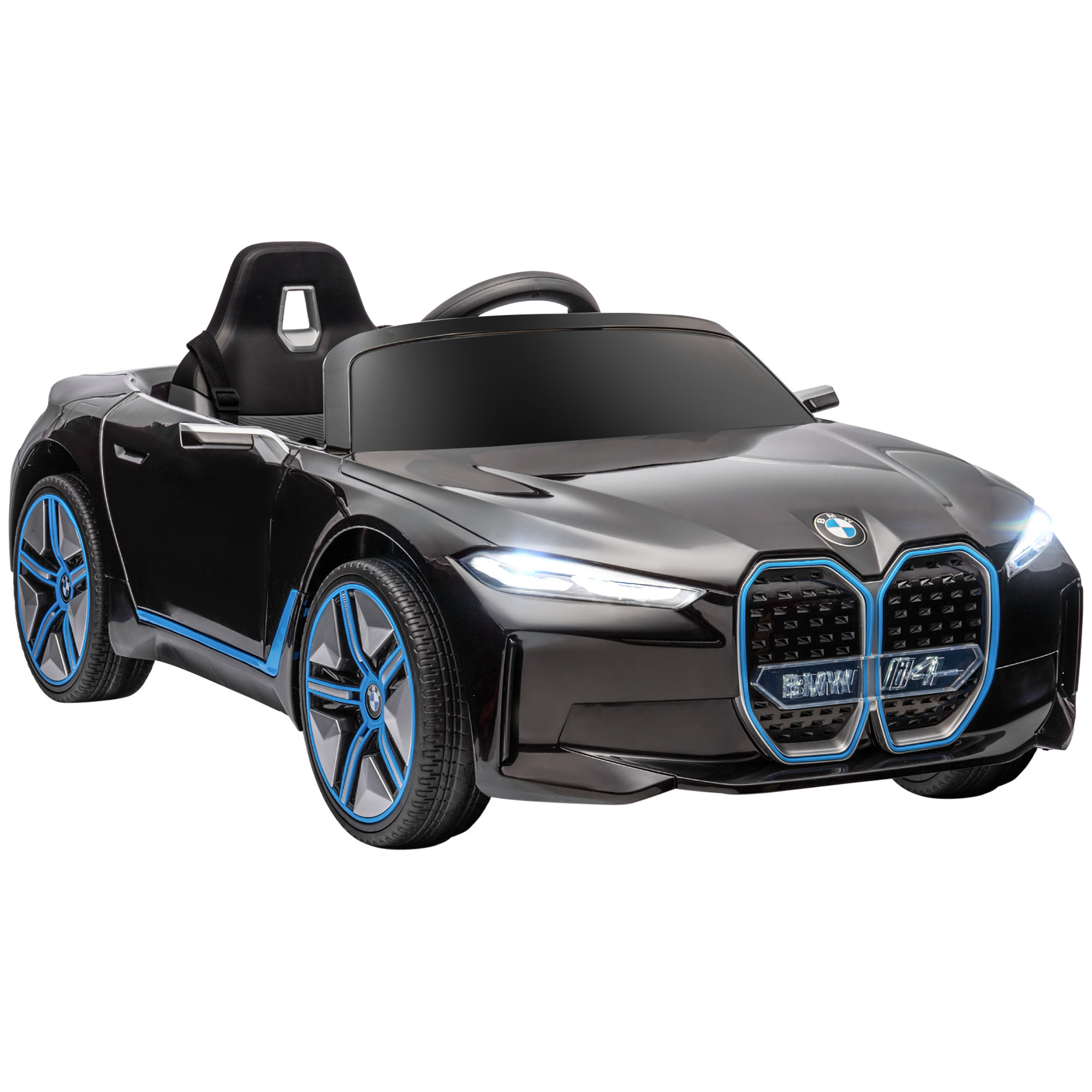 Kinderauto, aufladbarer Akku, 3-5 km/h, mit Fernbedienung, Multimedia-Player, schwarz Kinderauto, aufladbarer Akku, 3-5 km/h, mit Fernbedienung, Multimedia-Player, schwarz