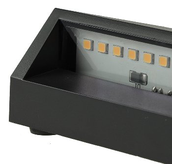 LED Wandleuchte "KWL-98", Anthrazit, IP65, 1,5W, 110Lm, Kunststoff, warmweiß