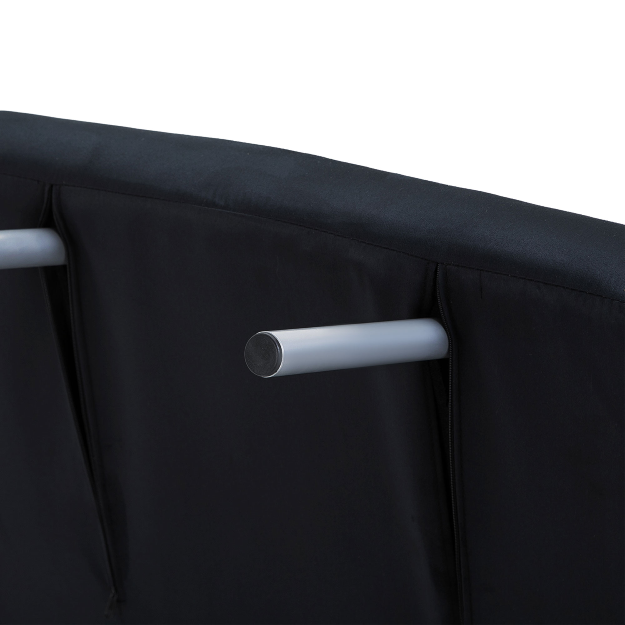 3-in-1 Schlafsofa, Gästebett, Sessel inklusive Kissen, Schwarz