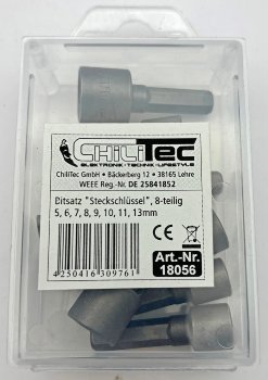 Bitsatz "Steckschlüssel", 8-teilig, 5, 6, 7, 8, 9, 10, 11, 13mm