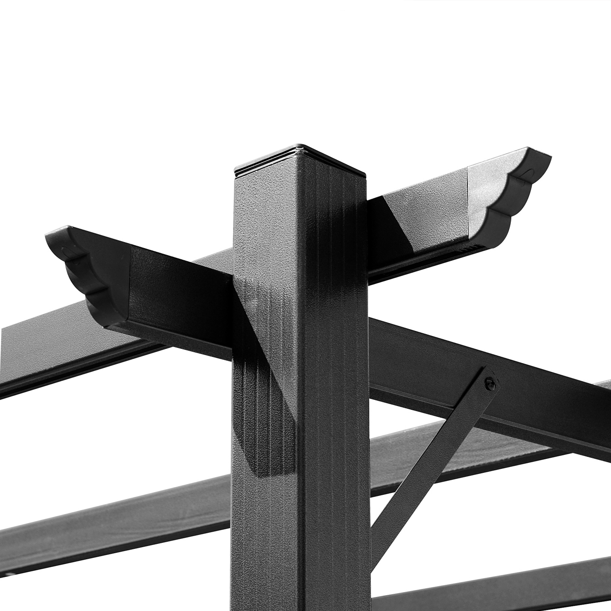 Pergola Pavillon mit einstellbarem Stoffdach 3 x 4 m Terrassen-Vordach Aluminium Sonnenschutz Überdachung Terrasse Garten Grau+Braun