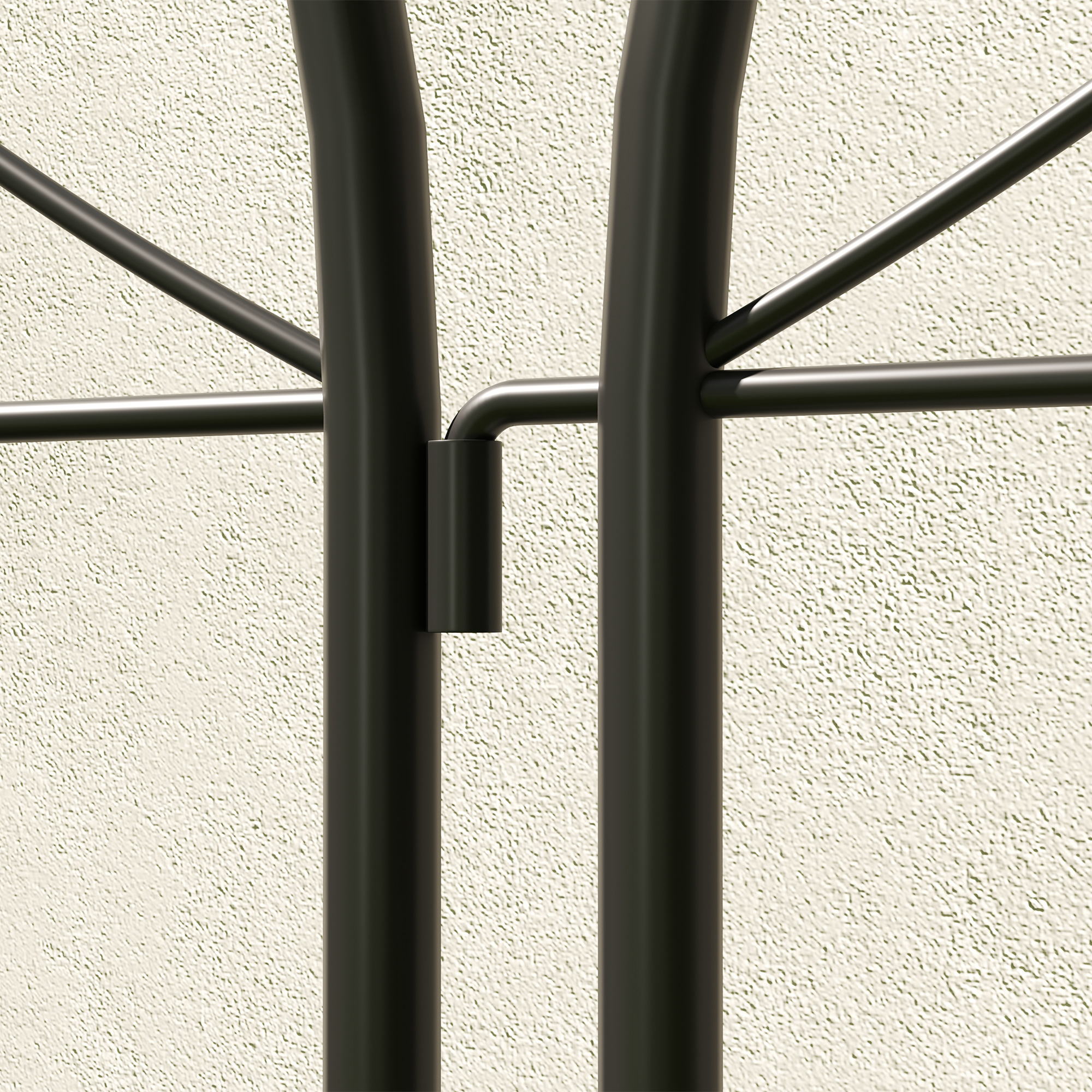 Rankgitter Metall 2er Set zum Stecken rostfrei Rankhilfe für Kletterpflanzen 50x150 cm Schwarz