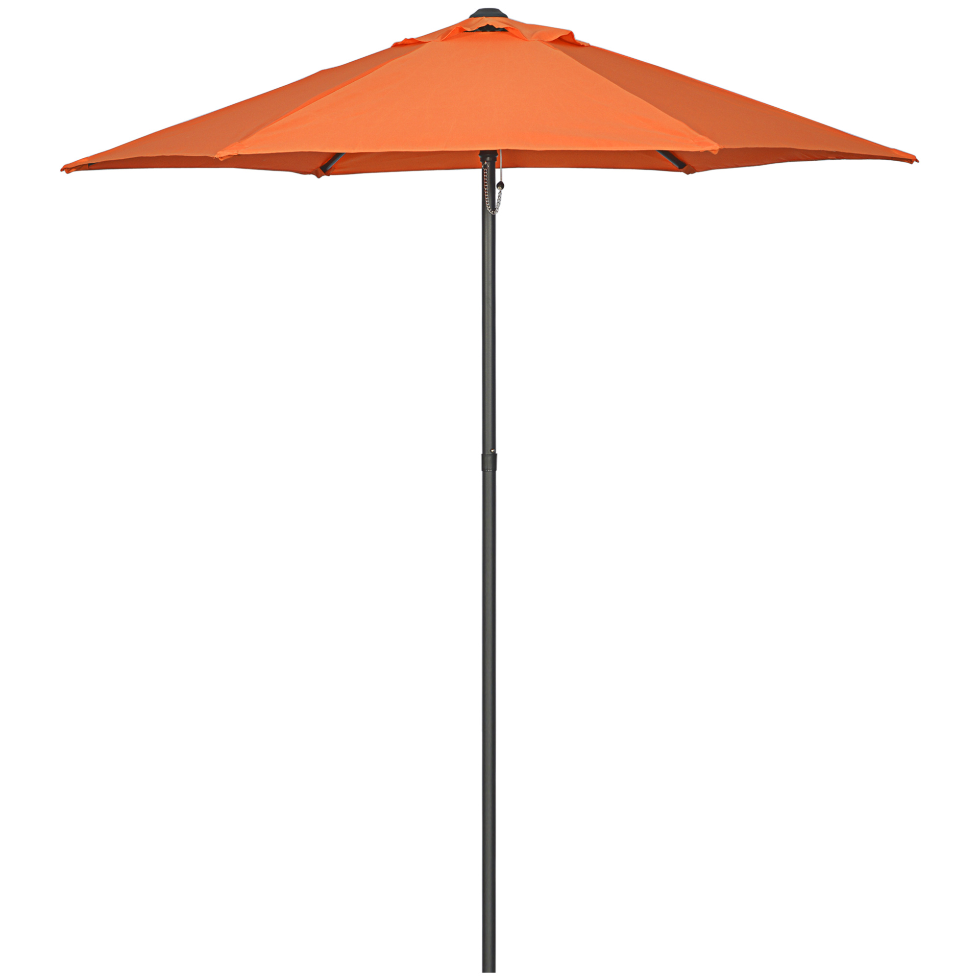Sonnenschirm Ø196 cm, sechseckig Balkonschirm für Strand Balkon Garten, Orange