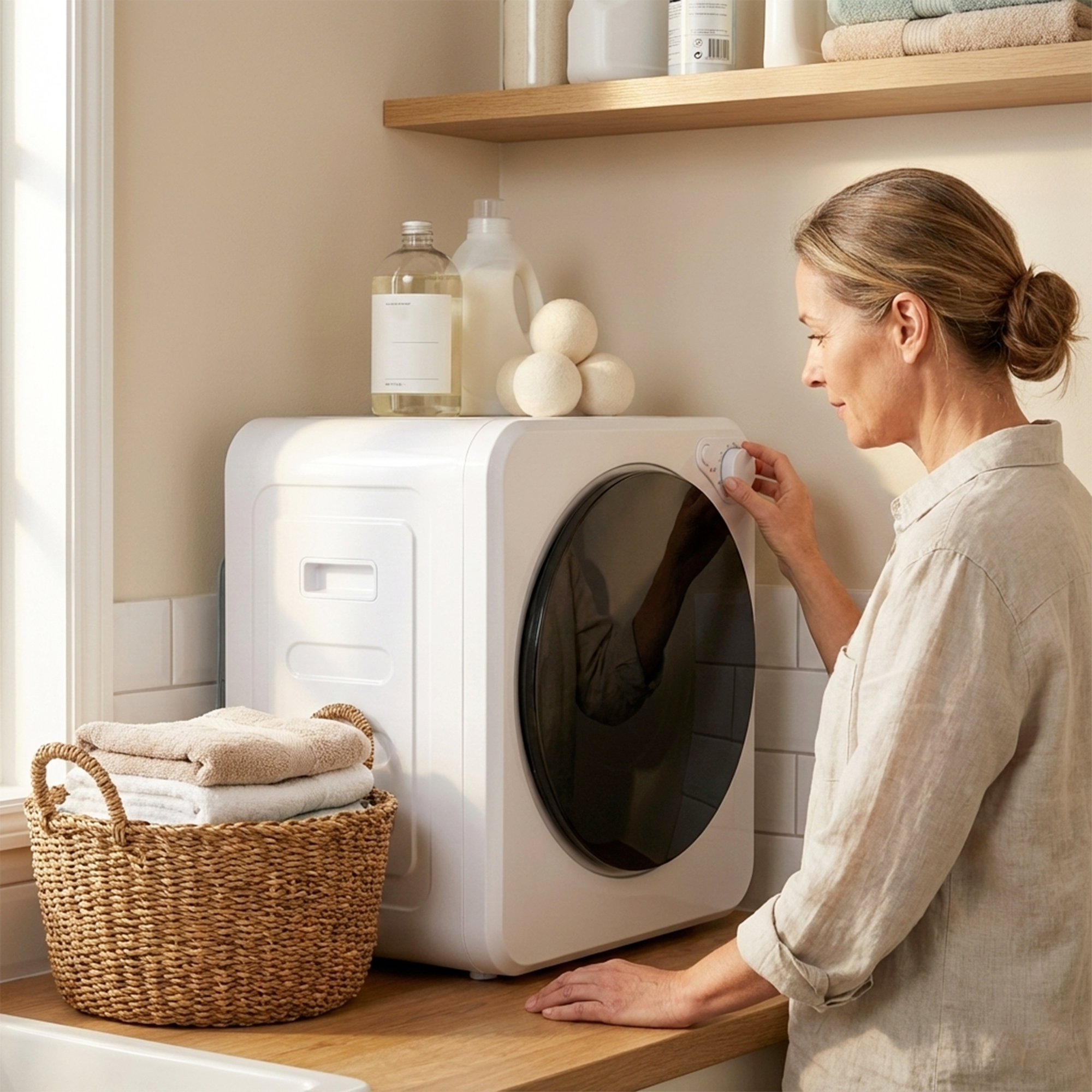 Mini Wäschetrockner 4 kg mit 5 Programme bis zu 60? 800W/400W Ablufttrockner mit reversibl Edelstahltrommel Weiß