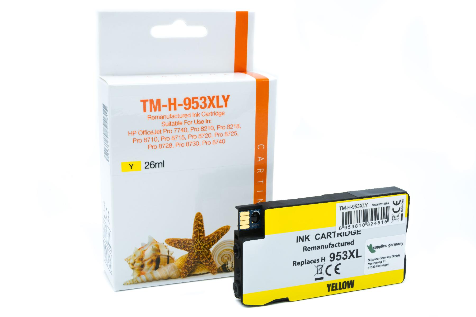 953XLY Refill Tinte gelb für HP / F6U18AE / 26ml 953XLY Refill Tinte gelb für HP / F6U18AE / 26ml