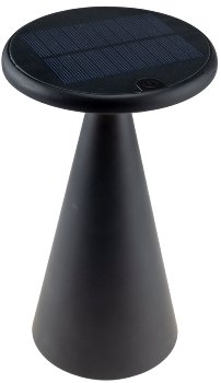 LED Solar-Tischleuchte "Foco Sol", 2700K, IP44, dimmbar, 20cm, matt schwarz