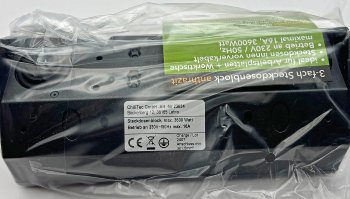 3-fach Steckdosenblock, anthrazit / 250V~/ 16A, Aufbaumontage