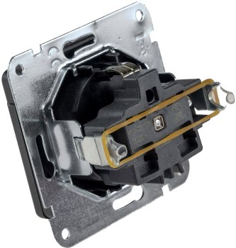 MILOS Schutzkontakt-Steckdose IP40 / 250V~/ 16A, mit Deckel, UP, anthrazit