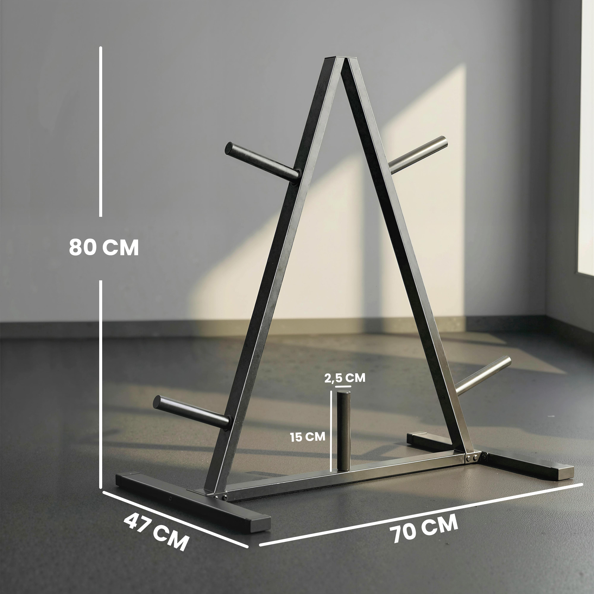 Gewichtsständer für 2,5 cm Gewichtsscheiben, 200 kg Kapazität, Gewichtsständer