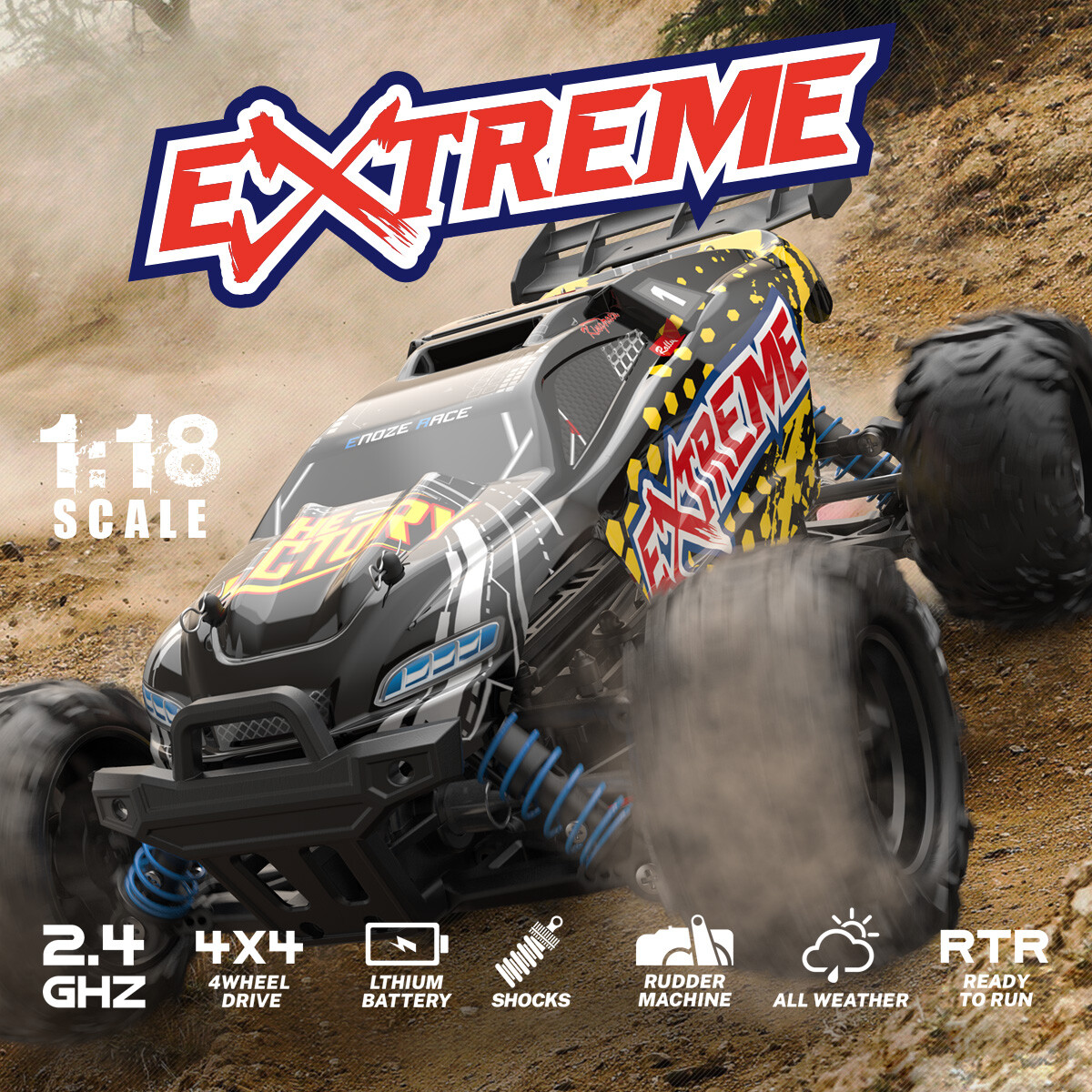 RC Buggy 1:18, 40 km/h, Allradantrieb - LiIon - "Extreme 302E"
