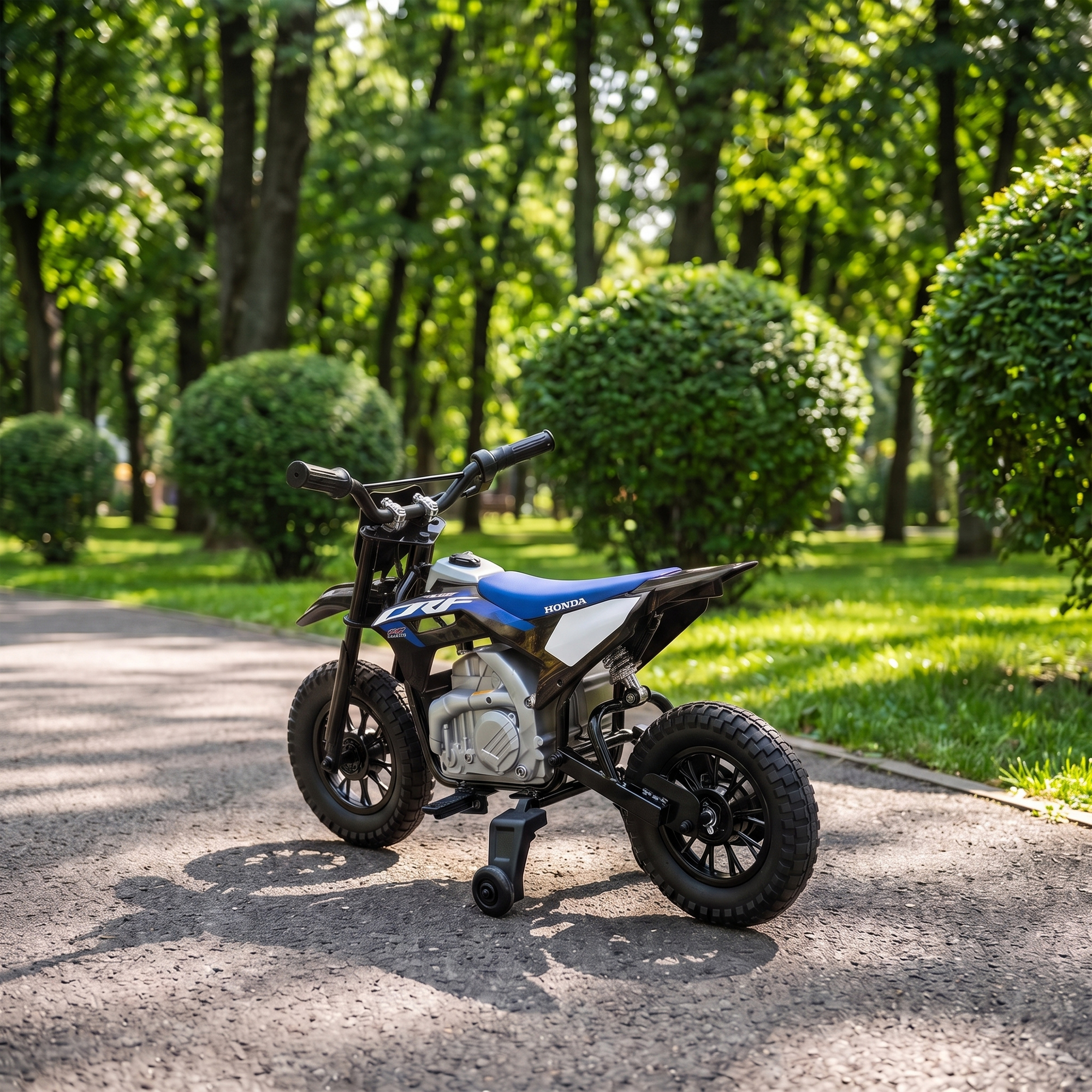 Elektro Motorrad Kinder HONDA CRF 450R 12V Kinder Motocross mit 35W Motor Lithium Akku Hinterradfederung 12 Zoll Rädern