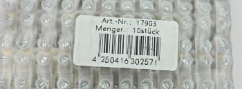 Lüsterklemmen für 1,5-2,5mm², 12 Klemmen / Messingeinsatz, transparent