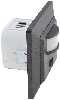 MILOS Bewegungsmelder 160°, anthrazit / LED geeignet,  250V~, Unterputz, 3-Draht