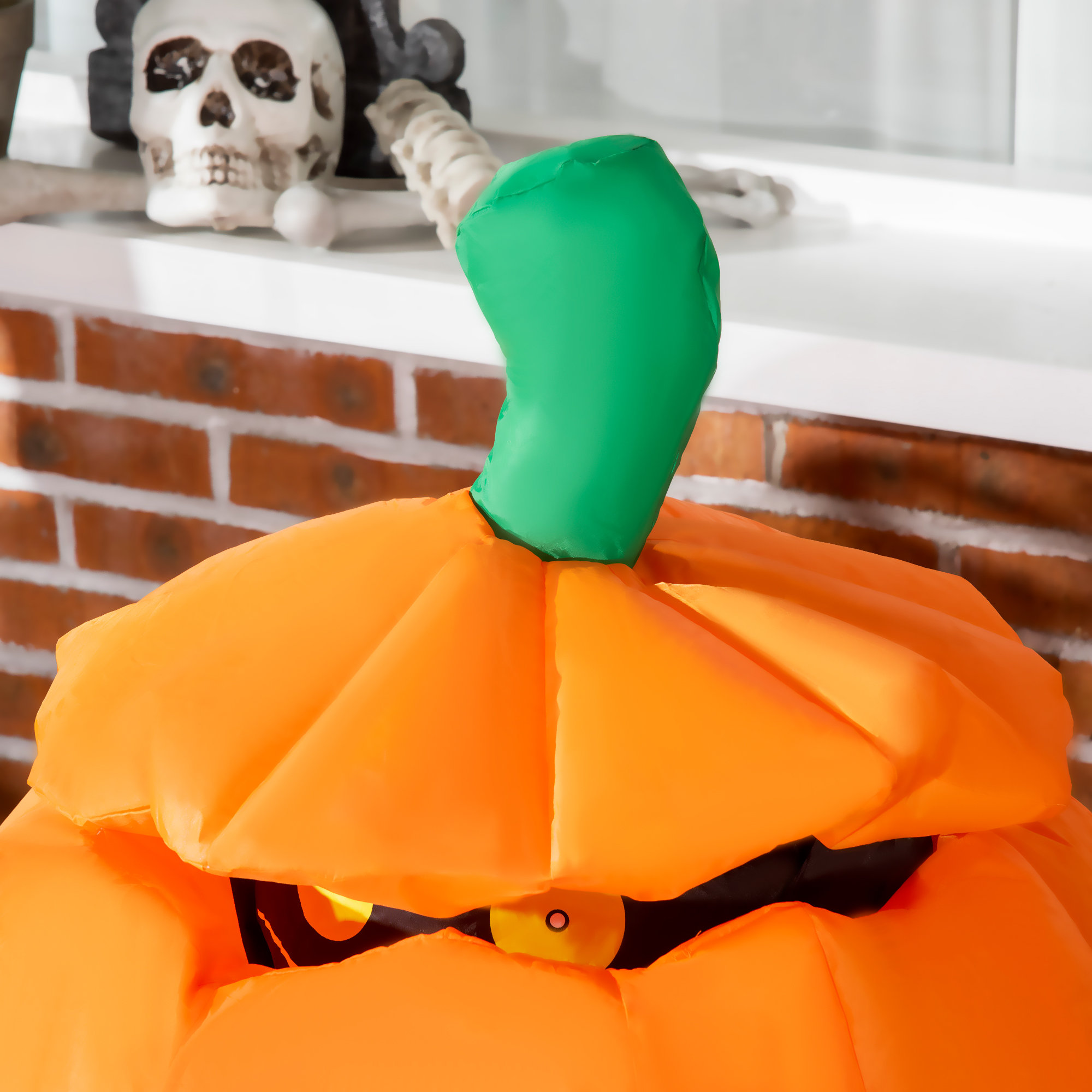 selbstaufblasende Halloweendekoration Halloweenkürbis, inkl LED´s Outdoor Wettebeständig, 76 x 64 x 115cm, Orange