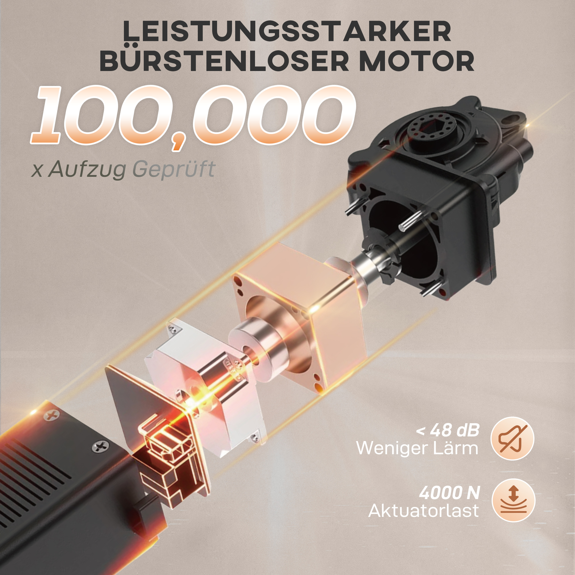 Massagesessel mit Vibrationsmodi, Wärmefunktion, leiser Motor, Memory-Funktion, Stahl, Stoffbezug, Braun