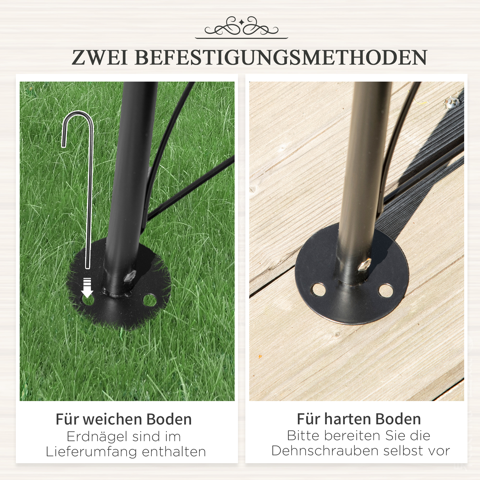 Rosenbogen aus Metall Rankhilfe für Kletterpflanzen Gartenbogen mit Spitze Metallstruktur Torbogen Rankbogen für Rosen Bögen Rankgitter Rosenhilfe für Garten 114 x 30 x 230 cm Schwarz