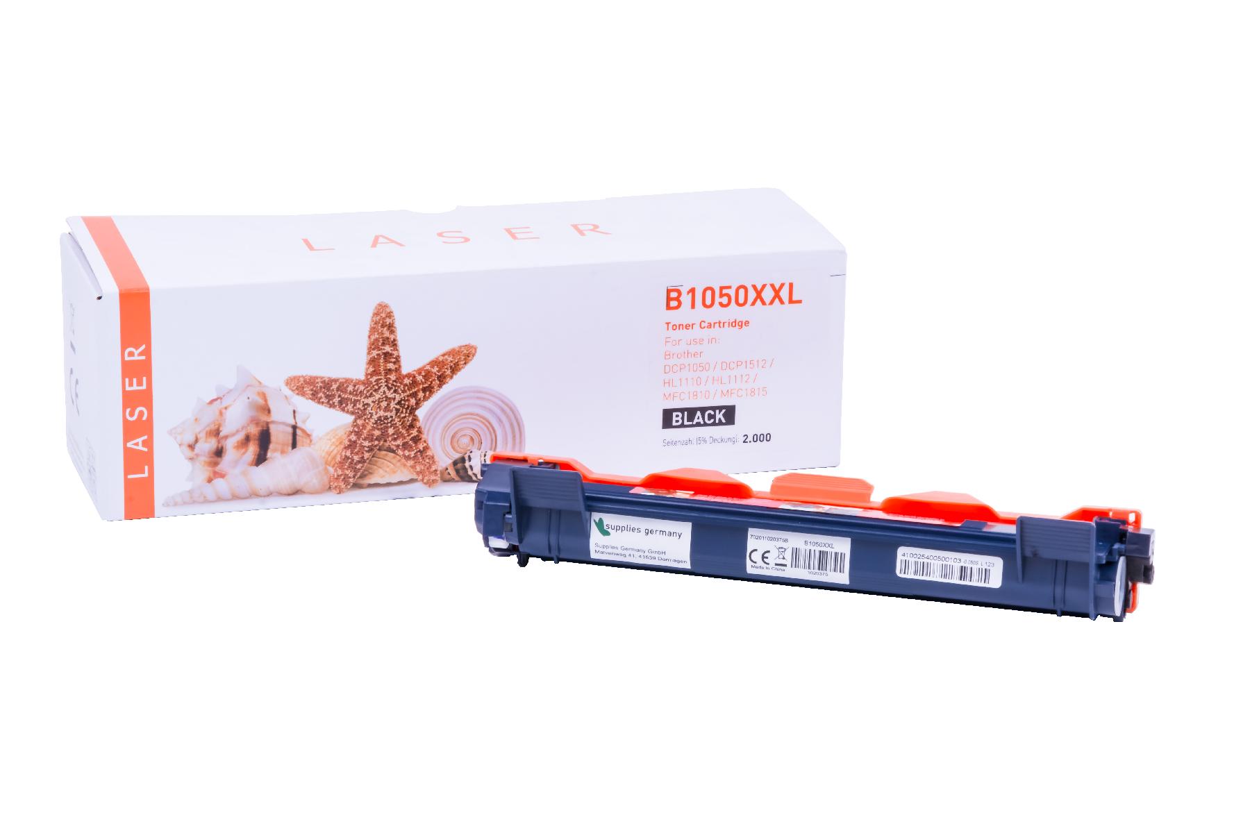 TN1050XXL alternativ Toner black für Brother / TN1050XXL / 2.000 Seiten TN1050XXL alternativ Toner black für Brother / TN1050XXL / 2.000 Seiten