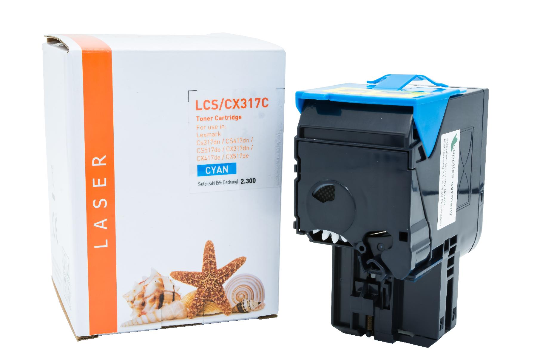 CS/CX317C alternativ Toner cyan für Lexmark / 71B20C0 / 2.300 Seiten CS/CX317C alternativ Toner cyan für Lexmark / 71B20C0 / 2.300 Seiten