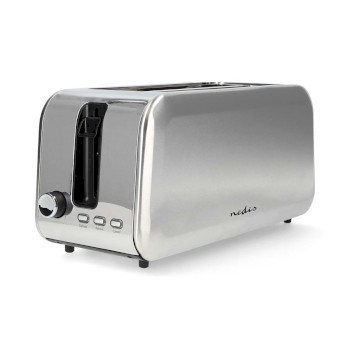 Toaster | 2 Lange Schlitze | Bräunungsstufen: 7 | Auftaufunktion | Aluminium / Silber
