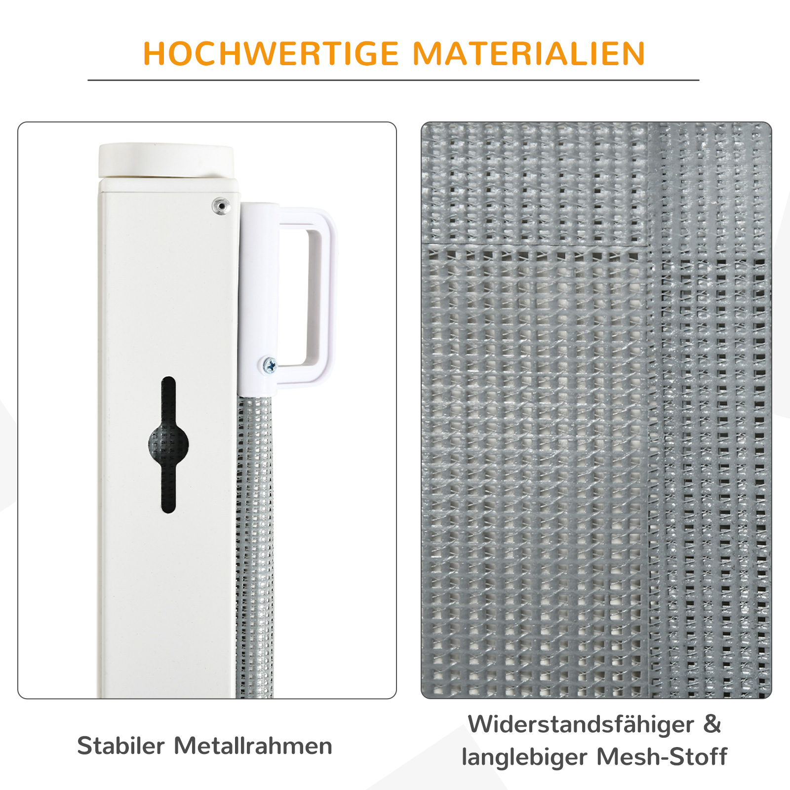 Treppenschutzgitter Metall kunststoff Grau