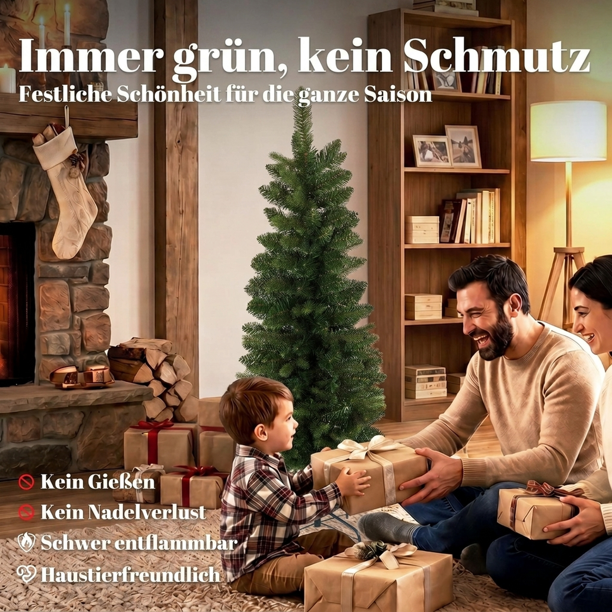2er-Set künstliche Weihnachtsbäume, 120 cm, Tanne für den Eingangsbereich mit 170 Zweigspitzen, Pflanztopf-Basis, grün