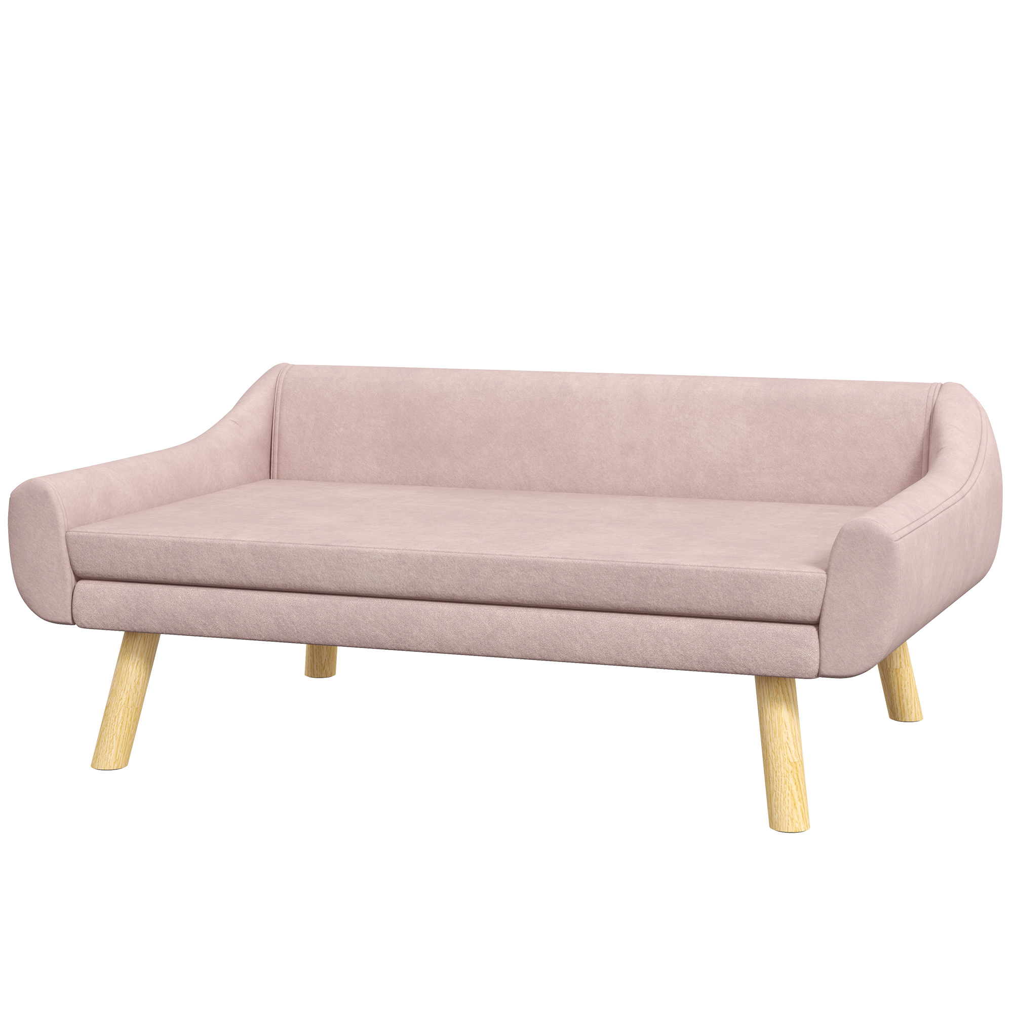 Haustiersofa Hundesofa, Skandidesign, abnehmbares Polster, Samtoptik, 102 cm x 58,5 cm x 42,5 cm, Rosa + Natur Haustiersofa Hundesofa, Skandidesign, abnehmbares Polster, Samtoptik, 102 cm x 58,5 cm x 42,5 cm, Rosa + Natur