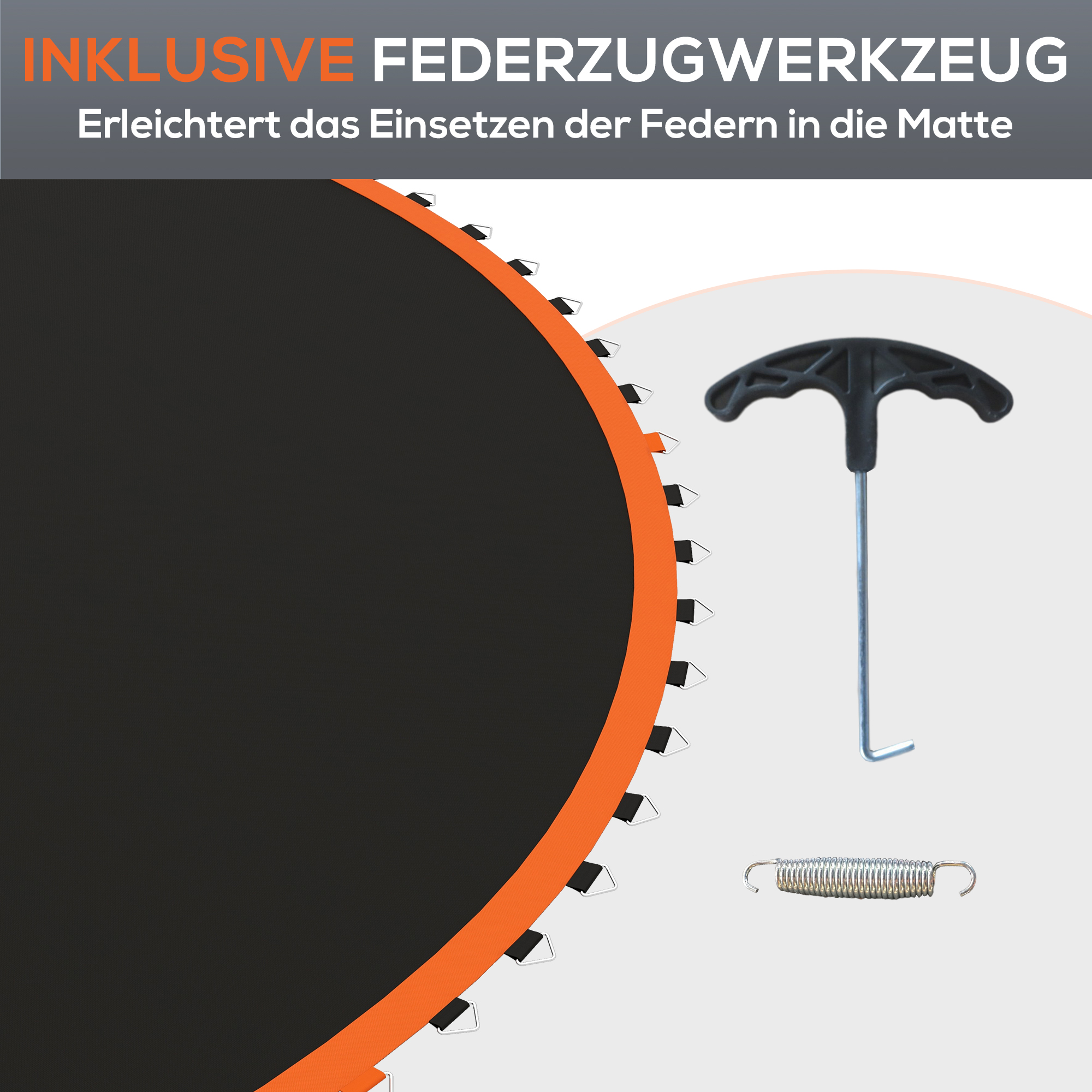 Trampolin-Matte, Runde Sprungplane, Polypropylen, Orange