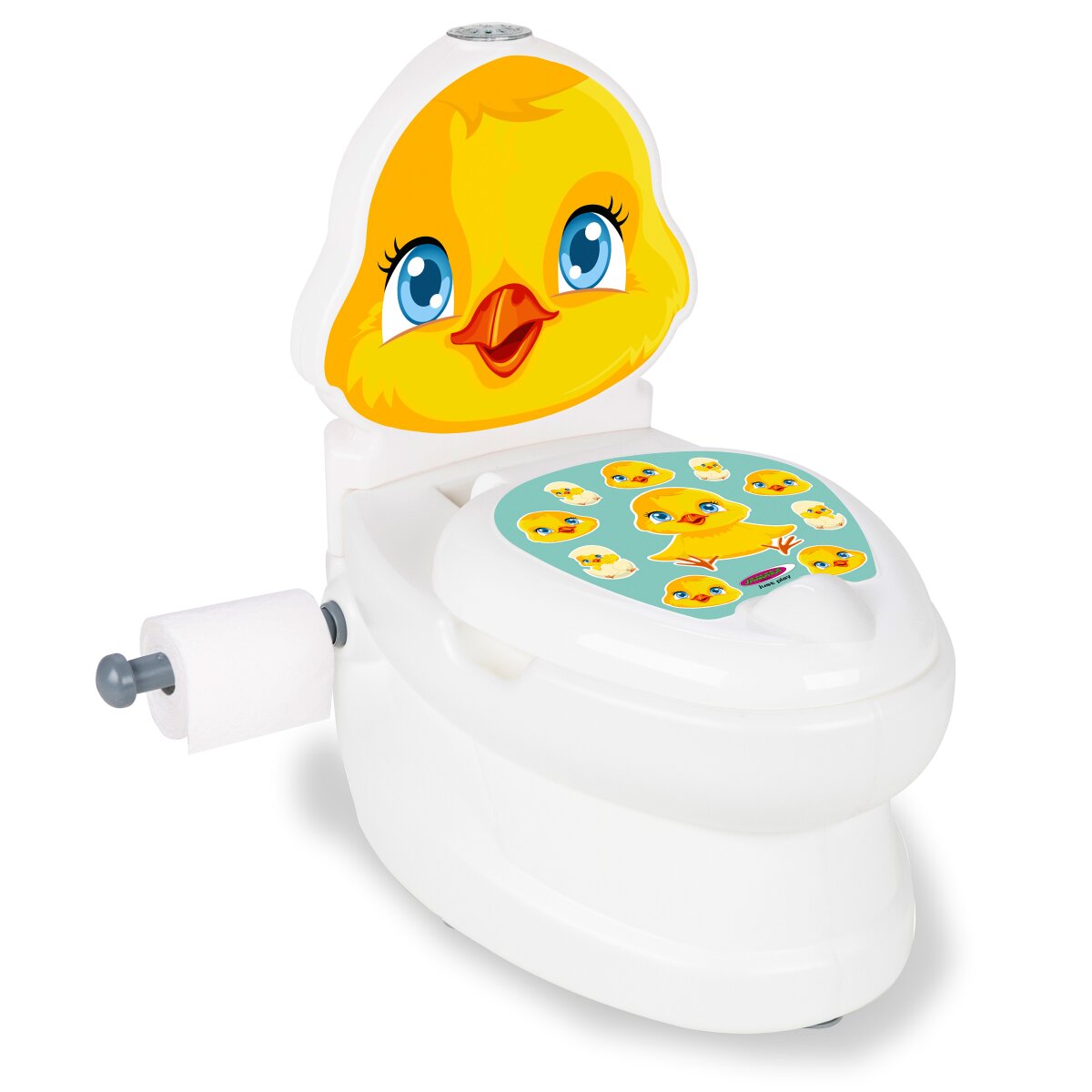 Meine kleine Toilette Küken mit Spülsound und Toilettenpapierhalter Meine kleine Toilette Küken mit Spülsound und Toilettenpapierhalter