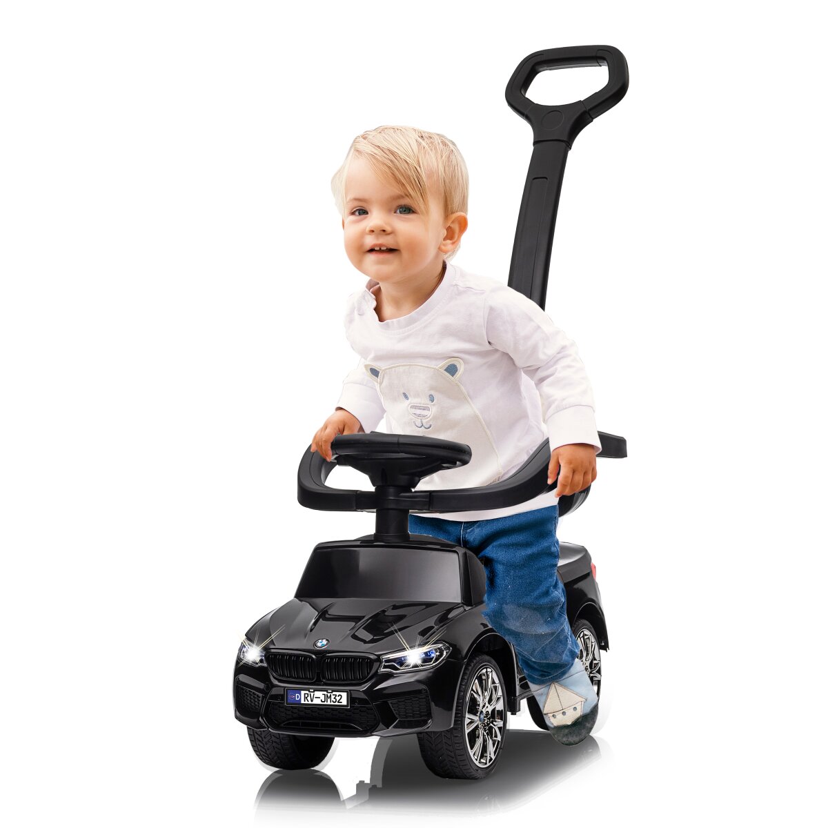 Rutscher BMW M5 schwarz 2in1 mit Schubstange