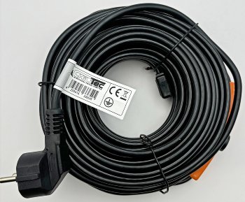 Heizkabel mit Temperaturfühler, 12m / 192Watt, Frostschutz für Wasserleitungen