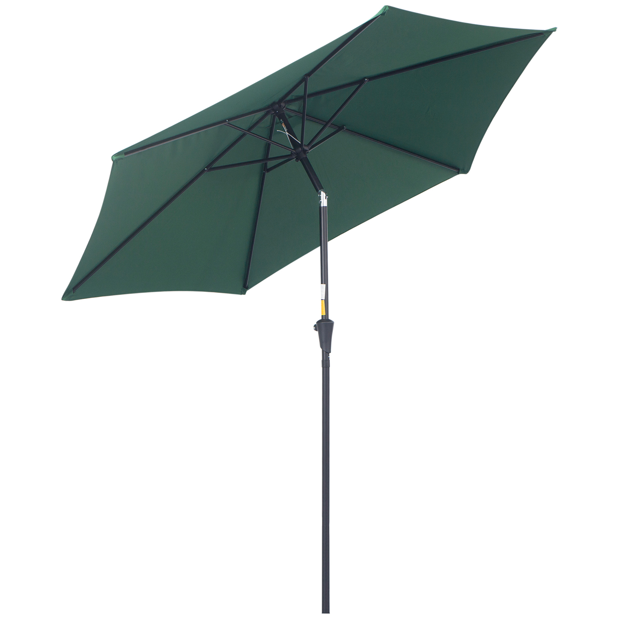 Knickschirm Sonnenschirm Gartenschirm Marktschirm mit Handkurbel Alu 180/? Polyester Dunkelgrün ?2,6 x 2,35 m