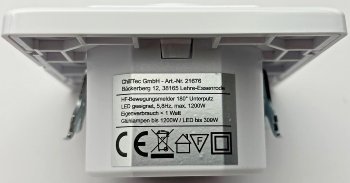 Bewegungsmelder Unterputz HF 160° / LED geeignet, 3-Draht Technik, weiß