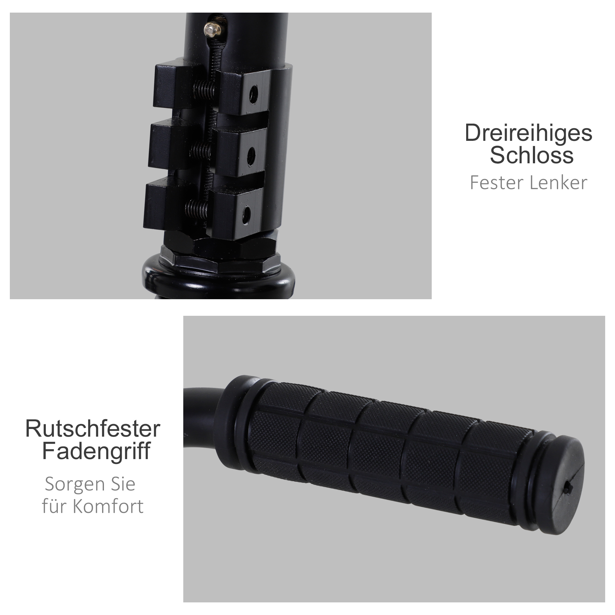 Pro Stunt Scooter für Kinder & Erwachsene, Freestyle Tretroller, 100mm Kunstleder-Räder, Aluminium Schwarz, für Tricks