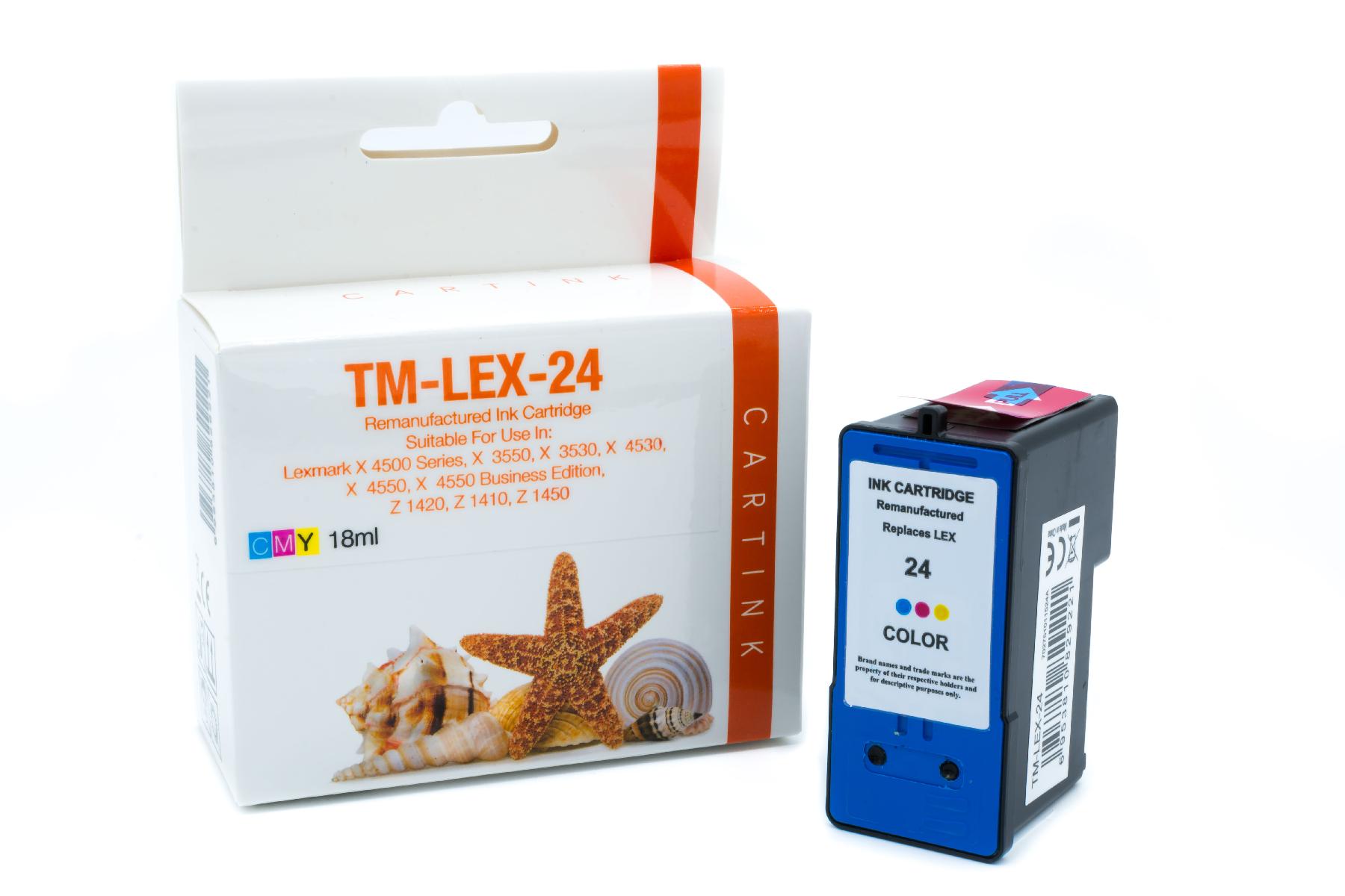 LEX24 Refill Tinte Color für Lexmark / 18C1524E / 18ml