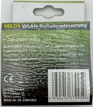 MILOS WiFi Rolladensteuerung, Anthrazit, Android + iOS- App,Alexa/Google tauglich
