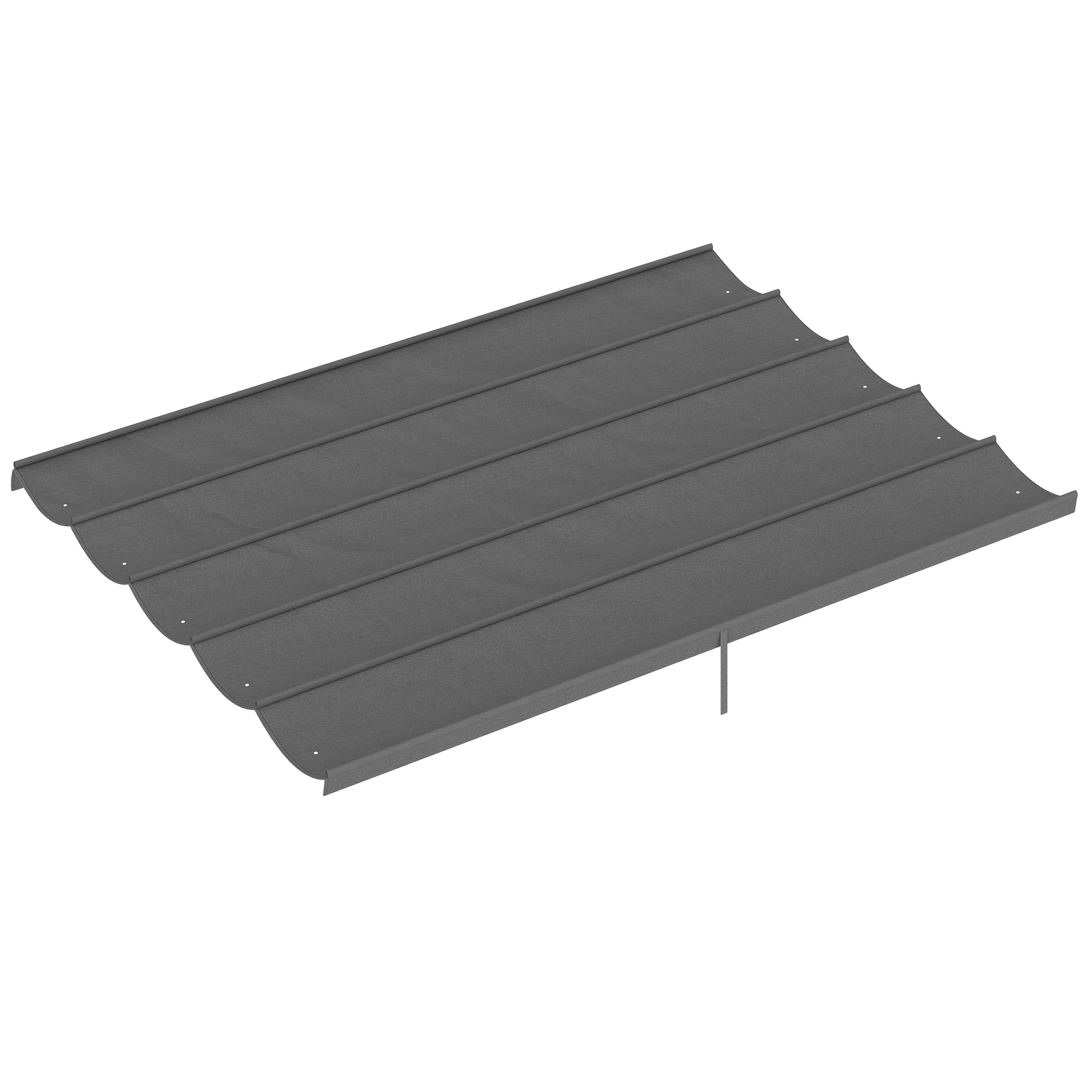 Ersatzdach für 4 x 3 m Pergola, einziehbar, mit Regenabflusslöchern, wetterfest, Polyester, Hellgrau